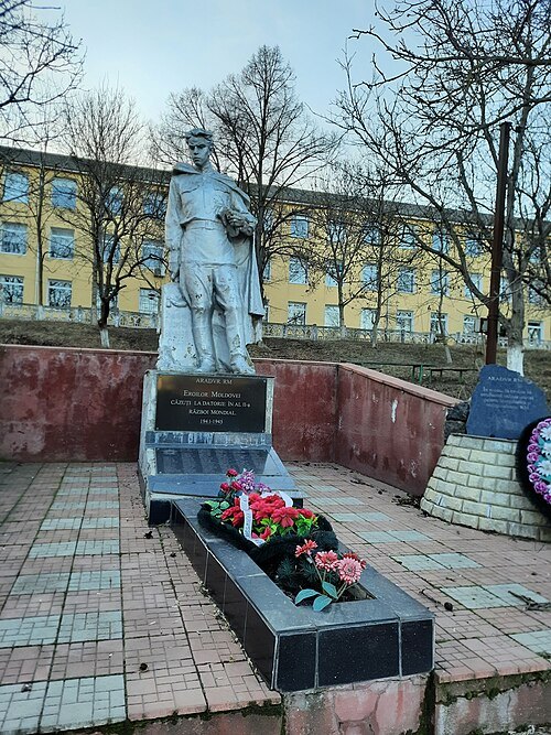 World War II memorial in Puhoi, Ialoveni