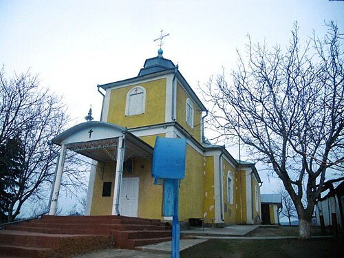 Church in Ustia, Glodeni