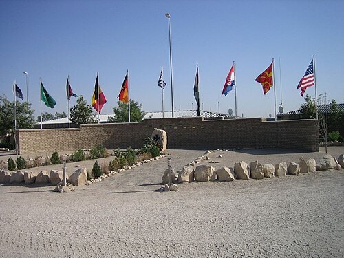 Ehrenhain memorial in the German camp at Kunduz