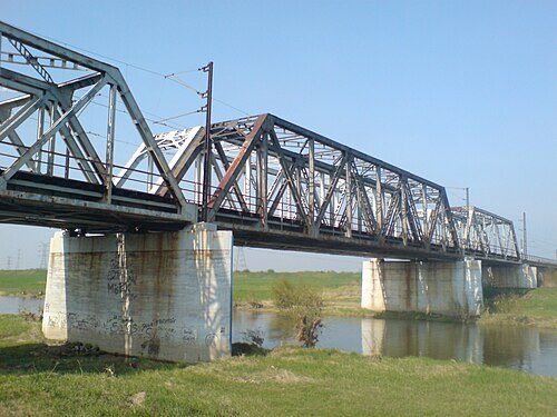 railway bridge over Ulga Canal in Racibórz