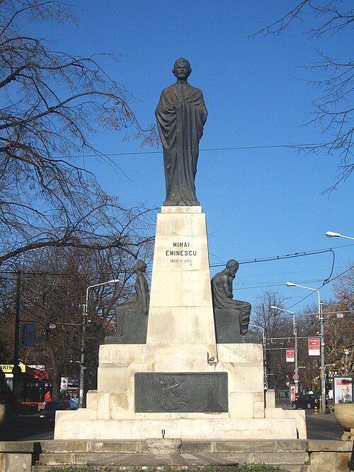 Mihai Eminescu's statue in Iași