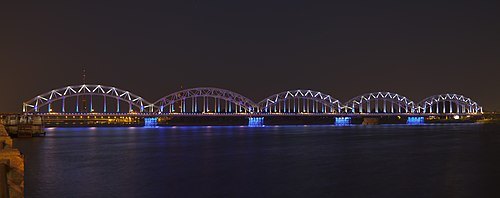 Railway Bridge over Daugava in Riga