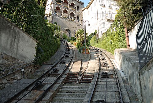 Bergamo Funicular railway Upper Town - Lower Town